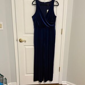Banana Republic Deep Blue Velvet Dress